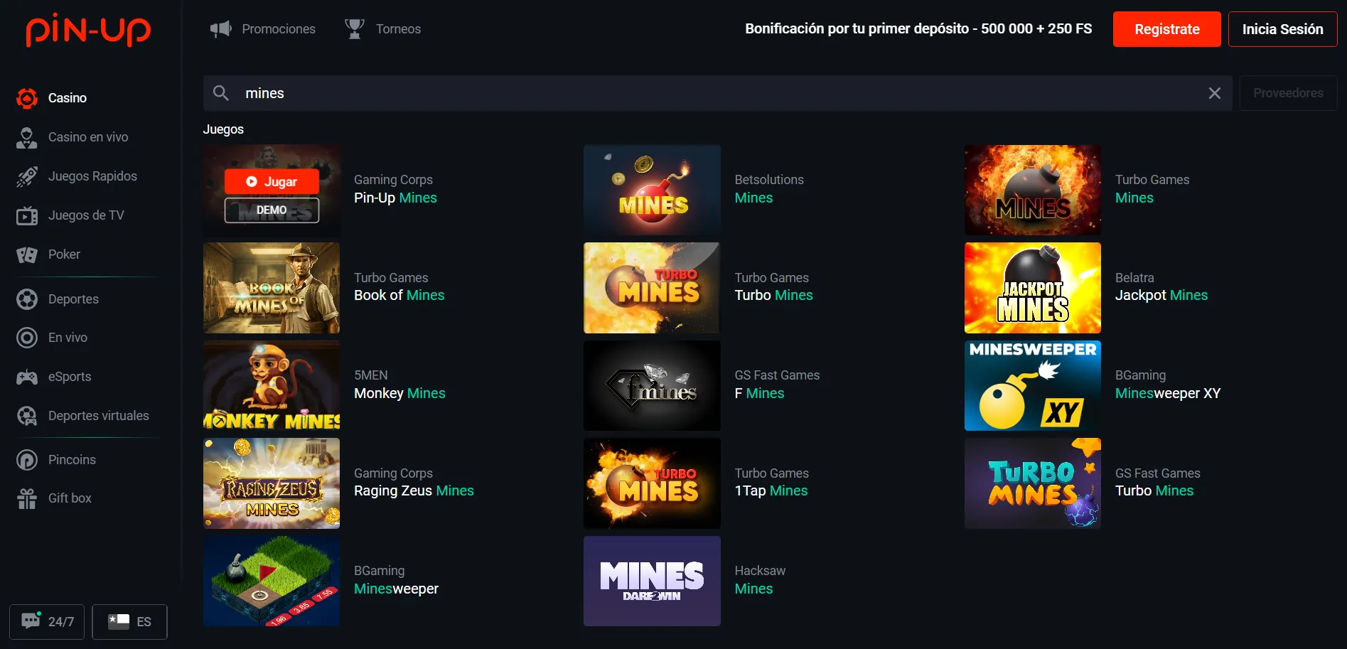 Empezar a jugar Mines Pin Up Jugar Mines Pin Up