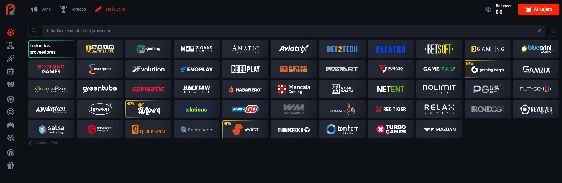 Pin Up proveedores Pin Up providers